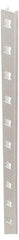 Sugatsune - 99 Lb Capacity, Anodized Satin Aluminum, Single Slot Shelf Mortise Mount Bracket - 1/4" Long, 102-3/8" High, 1/2" Wide - Apex Tool & Supply