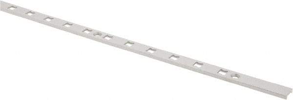 Sugatsune - 99 Lb Capacity, Anodized Satin Aluminum, Single Slot Shelf Surface Mount Bracket - 1/4" Long, 102-3/8" High, 1/2" Wide - Apex Tool & Supply