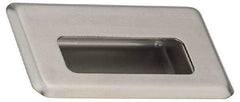 Sugatsune - 138mm Overall Width x 88mm Overall Height, 21mm Recess Depth, Satin Sheet Metal Recessed Pull with M4 Nut - 304 Stainless Steel, 62mm Recess Height, 96mm Recess Width, 110mm Center to Center, M4 Thread - Apex Tool & Supply