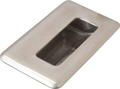 Sugatsune - 109.5mm Overall Width x 64mm Overall Height, 14.5mm Recess Depth, Satin Sheet Metal Recessed Pull with M4 Stud - 304 Stainless Steel, 40mm Recess Height, 67.5mm Recess Width, 88mm Center to Center, M4 Thread - Apex Tool & Supply