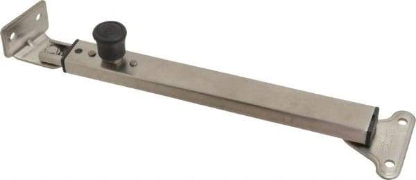 Sugatsune - 12-7/32" OAL x 1-29/32" Wide, 66 Lb Capacity, Lid Stay with Lock - Only One Stay per Lid Required, 11/64" Mounting Hole Diam, 90° Max Opening, Satin 304 Stainless Steel & ABS - Apex Tool & Supply
