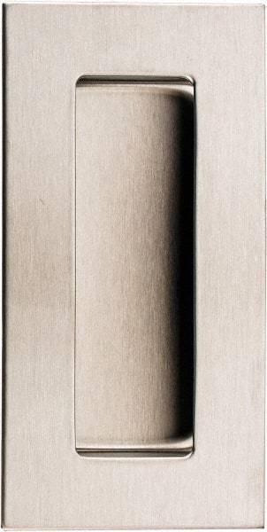 Sugatsune - 120mm Overall Width x 60mm Overall Height, 15mm Recess Depth, Satin Recessed Pull - 304 Stainless Steel, 28mm Recess Height, 86mm Recess Width, 110mm Center to Center, M4 Thread - Apex Tool & Supply