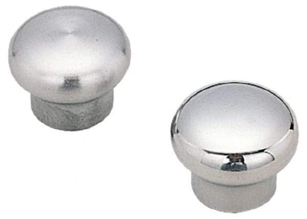 Sugatsune - 304 Stainless Steel Round Drawer or Lid Knob - 1-25/64" Base Diam, 1-63/64" Diam, 1-11/32" High, M5x0.8 - Apex Tool & Supply