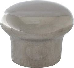 Sugatsune - 304 Stainless Steel Round Drawer or Lid Knob - 25/32" Base Diam, 1-3/16" Diam, 29/32" High, M4x0.7 - Apex Tool & Supply