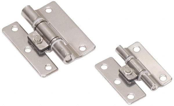 Sugatsune - 3-35/64" Long x 3-1/4" Wide x 5/64" Thick, Stainless Steel Torque Hinge - Stainless Steel, Polished Finish - Apex Tool & Supply