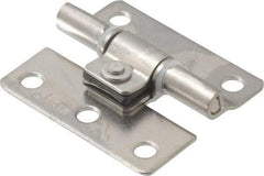Sugatsune - 1-37/64" Long x 1-25/64" Wide x 3/64" Thick, Stainless Steel Torque Hinge - Stainless Steel, Polished Finish - Apex Tool & Supply