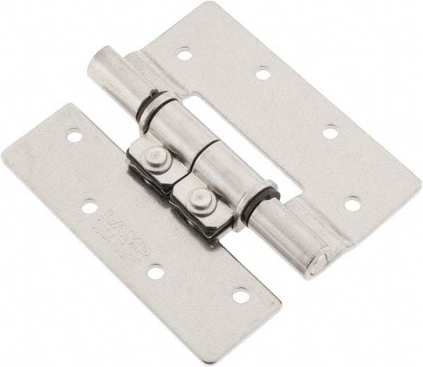 Sugatsune - 3-35/64" Long x 3-1/4" Wide x 5/64" Thick, Stainless Steel Torque Hinge - Stainless Steel, Polished Finish - Apex Tool & Supply