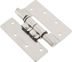 Sugatsune - 3-35/64" Long x 3-1/4" Wide x 5/64" Thick, Stainless Steel Torque Hinge - Stainless Steel, Polished Finish - Apex Tool & Supply