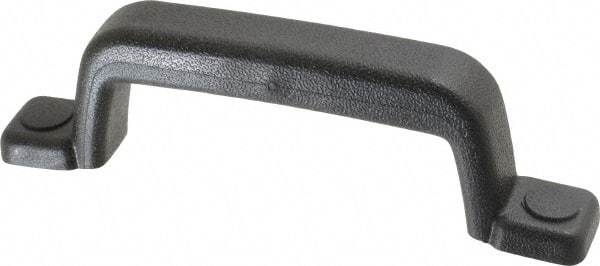 Sugatsune - Polyurethane Around Steel Core Chest Handle - 185mm Wide x 2-1/16" High, Black Coated, 2 Holes - Apex Tool & Supply