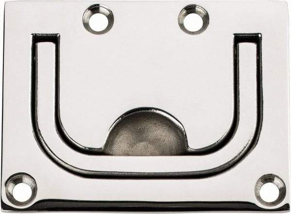 Sugatsune - Polished Finish 316 Stainless Steel Trap Door Ring - 1/4" Mortise Depth, 2-1/4" High x 3" Wide - Apex Tool & Supply