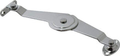 Sugatsune - 5-27/64" OAL x 1-7/64" Wide, 7 Lb Capacity, Lid Stay with Catch - Right Side, 9/64" Mounting Hole Diam, 90° Max Opening, Chrome Finished Steel, Brass & Nylon - Apex Tool & Supply