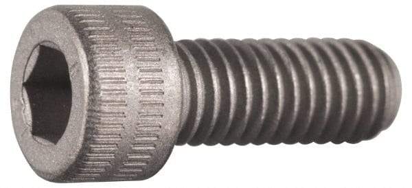 Made in USA - #10-32 UNF Hex Socket Drive, Socket Cap Screw - Grade A-286 Alloy Steel, Passivated Finish, Fully Threaded, 7/8" Length Under Head - Apex Tool & Supply