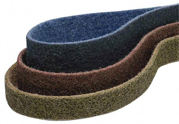 Brite Star - 3" Wide x 132" OAL, 120 Grit, Aluminum Oxide Abrasive Belt - Aluminum Oxide, Medium, Nonwoven, Series SC-LS - Apex Tool & Supply