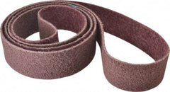 Brite Star - 3" Wide x 132" OAL, 120 Grit, Aluminum Oxide Abrasive Belt - Aluminum Oxide, Medium, Nonwoven, Series SC-BS - Apex Tool & Supply