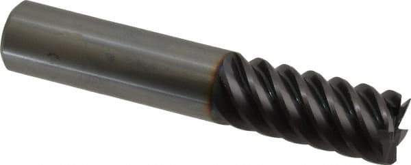Guhring - 5/8", 1-1/4" LOC, 5/8" Shank Diam, 3-1/2" OAL, 6 Flute, Solid Carbide Square End Mill - Single End, FIREX Finish, Spiral Flute, 55° Helix, Centercutting, Right Hand Cut, Right Hand Flute, Series 3182 - Apex Tool & Supply