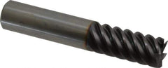 Guhring - 5/8", 1-1/4" LOC, 5/8" Shank Diam, 3-1/2" OAL, 6 Flute, Solid Carbide Square End Mill - Single End, FIREX Finish, Spiral Flute, 55° Helix, Centercutting, Right Hand Cut, Right Hand Flute, Series 3182 - Apex Tool & Supply