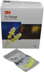 3M - Reusable, Corded, 26 dB, Flange Earplugs - Translucent, 100 Pairs - Apex Tool & Supply