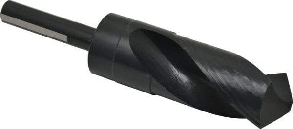 Chicago-Latrobe - 1-11/32" Drill, 118° Point, High Speed Steel Silver Deming & Reduced Shank Drill Bit - Oxide Finish, 6" OAL, Flats on Shank, 3-1/8" Flute Length, Right Hand Cut, Standard Point, Spiral Flute, Regular Spiral - Apex Tool & Supply