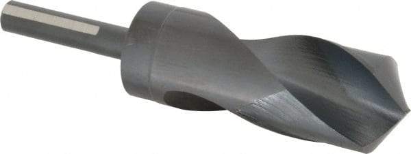 Chicago-Latrobe - 1-31/64" Drill, 118° Point, High Speed Steel Silver Deming & Reduced Shank Drill Bit - Oxide Finish, 6" OAL, Flats on Shank, 3-1/8" Flute Length, Right Hand Cut, Standard Point, Spiral Flute, Regular Spiral - Apex Tool & Supply