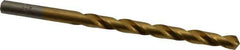 Chicago-Latrobe - #1 118° High Speed Steel Jobber Drill - TiN Finish, Right Hand Cut, Spiral Flute, Straight Shank, 3-7/8" OAL, Standard Point - Apex Tool & Supply