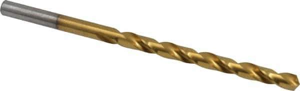 Chicago-Latrobe - #13 118° High Speed Steel Jobber Drill - TiN Finish, Right Hand Cut, Spiral Flute, Straight Shank, 3-1/2" OAL, Standard Point - Apex Tool & Supply
