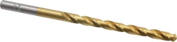 Chicago-Latrobe - #14 118° High Speed Steel Jobber Drill - TiN Finish, Right Hand Cut, Spiral Flute, Straight Shank, 3-3/8" OAL, Standard Point - Apex Tool & Supply