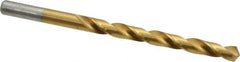 Chicago-Latrobe - Letter E (1/4) 118° High Speed Steel Jobber Drill - TiN Finish, Right Hand Cut, Spiral Flute, Straight Shank, 4" OAL, Standard Point - Apex Tool & Supply