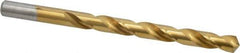 Chicago-Latrobe - 21/64" 118° High Speed Steel Jobber Drill - TiN Finish, Right Hand Cut, Spiral Flute, Straight Shank, 4-5/8" OAL, Standard Point - Apex Tool & Supply