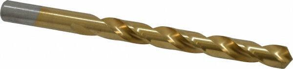 Chicago-Latrobe - 25/64" 118° High Speed Steel Jobber Drill - TiN Finish, Right Hand Cut, Spiral Flute, Straight Shank, 5-1/8" OAL, Standard Point - Apex Tool & Supply