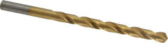 Chicago-Latrobe - Letter A 118° High Speed Steel Jobber Drill - TiN Finish, Right Hand Cut, Spiral Flute, Straight Shank, 3-7/8" OAL, Standard Point - Apex Tool & Supply