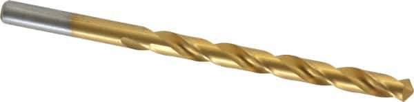Chicago-Latrobe - Letter B 118° High Speed Steel Jobber Drill - TiN Finish, Right Hand Cut, Spiral Flute, Straight Shank, 4" OAL, Standard Point - Apex Tool & Supply