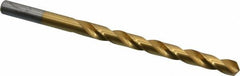 Chicago-Latrobe - Letter C 118° High Speed Steel Jobber Drill - TiN Finish, Right Hand Cut, Spiral Flute, Straight Shank, 4" OAL, Standard Point - Apex Tool & Supply