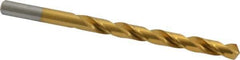 Chicago-Latrobe - Letter G 118° High Speed Steel Jobber Drill - TiN Finish, Right Hand Cut, Spiral Flute, Straight Shank, 4-1/8" OAL, Standard Point - Apex Tool & Supply