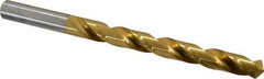 Chicago-Latrobe - Letter U 118° High Speed Steel Jobber Drill - TiN Finish, Right Hand Cut, Spiral Flute, Straight Shank, 5" OAL, Standard Point - Apex Tool & Supply