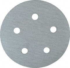 Made in USA - 5" Diam, 80 Grit, Silicon Carbide Hook & Loop Disc - Medium Grade, Coated, B Weight Paper Backing, - Apex Tool & Supply