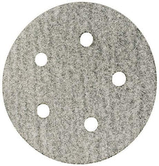 Made in USA - 5" Diam, 100 Grit, Silicon Carbide Hook & Loop Disc - Fine Grade, Coated, B Weight Paper Backing, - Apex Tool & Supply