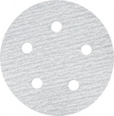 Made in USA - 5" Diam, 180 Grit, Silicon Carbide Hook & Loop Disc - Very Fine Grade, Coated, B Weight Paper Backing, - Apex Tool & Supply