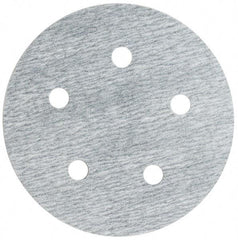 Made in USA - 5" Diam, 320 Grit, Silicon Carbide Hook & Loop Disc - Extra Fine Grade, Coated, B Weight Paper Backing, - Apex Tool & Supply