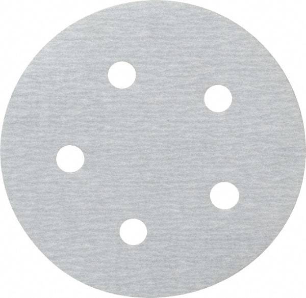 Made in USA - 5" Diam, 400 Grit, Silicon Carbide Hook & Loop Disc - Super Fine Grade, Coated, B Weight Paper Backing, - Apex Tool & Supply