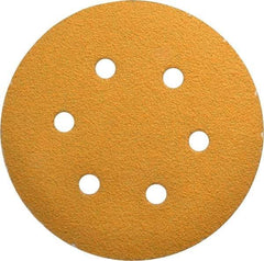 Made in USA - 6" Diam, 40 Grit, Aluminum Oxide Hook & Loop Disc - Coarse Grade, Coated, E Weight Paper Backing, - Apex Tool & Supply