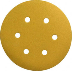 Made in USA - 6" Diam, 100 Grit, Aluminum Oxide Hook & Loop Disc - Fine Grade, Coated, C Weight Paper Backing, - Apex Tool & Supply