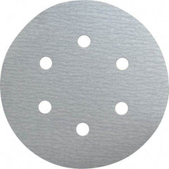 Made in USA - 6" Diam, 220 Grit, Silicon Carbide Hook & Loop Disc - Very Fine Grade, Coated, B Weight Paper Backing, - Apex Tool & Supply