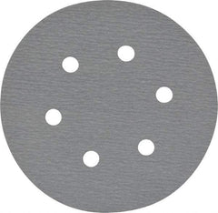 Made in USA - 6" Diam, 320 Grit, Silicon Carbide Hook & Loop Disc - Extra Fine Grade, Coated, B Weight Paper Backing, - Apex Tool & Supply