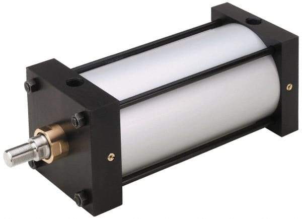 Parker - 8" Stroke x 6" Bore Double Acting Air Cylinder - 3/4 Port, 1-14 Rod Thread, 250 Max psi, -10 to 165°F - Apex Tool & Supply