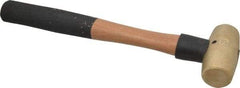 American Hammer - 2 Lb Head 1-3/8" Face Brass Head Hammer - 13" OAL, Wood Handle - Apex Tool & Supply