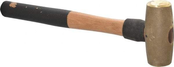 American Hammer - 4 Lb Head 1-5/8" Face Brass Head Hammer - 16" OAL, Wood Handle - Apex Tool & Supply