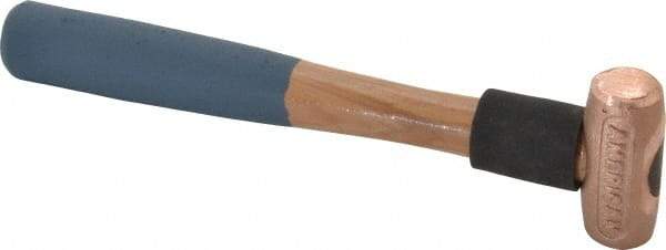 American Hammer - 1/2 Lb Head 1" Face Bronze Nonmarring Hammer - 10" OAL, Wood Handle - Apex Tool & Supply