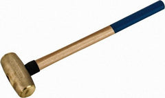 American Hammer - 10 Lb Head 2" Face Bronze Nonmarring Hammer - 26" OAL, Wood Handle - Apex Tool & Supply