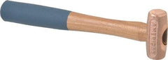 American Hammer - 1/2 Lb Nonsparking Copper Head Hammer - 10" OAL, 2" Head Length, 1" Face Diam, 10" Hickory Handle - Apex Tool & Supply