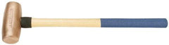 American Hammer - 10 Lb Nonsparking Copper Head Hammer - 26" OAL, 6-1/2" Head Length, 2" Face Diam, 26" Hickory Handle - Apex Tool & Supply